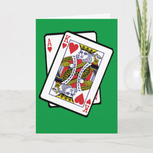 Carte Ace & King of Hearts 21e anniversaire