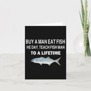 Carte Acheter Un Homme Mange Du Poisson, Le Jour, Appren