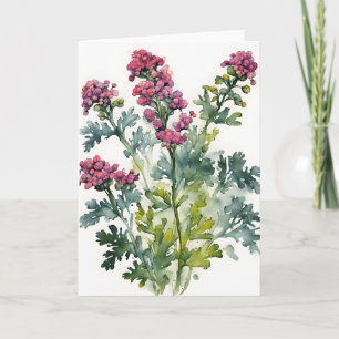 Carte Achillée - Fleurs à l'aquarelle