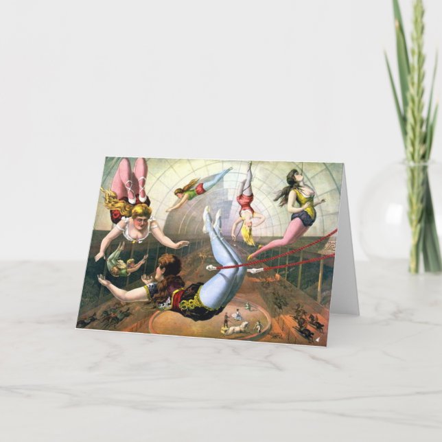 Carte acrobates de cirque (Devant)