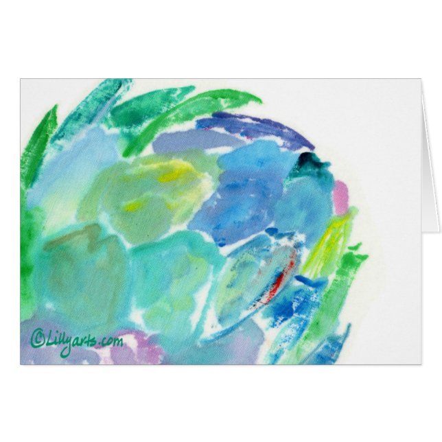 Carte acrylique de peinture de chanson d'artichaut (Devant horizontal)