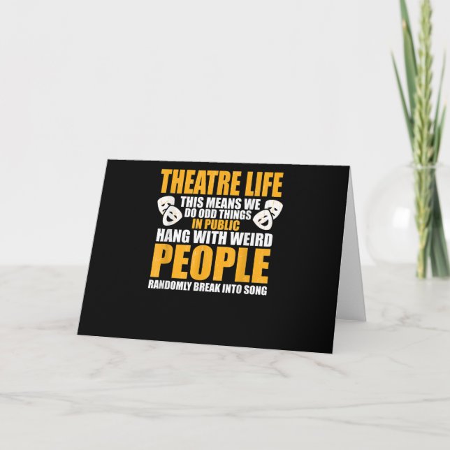 Carte Acteur Comédien Actrice Nerd Drame Comédien  Homme (Devant)