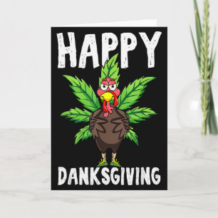 Carte Action de grâce Herbe Joyeux Danksgiving Dinde 