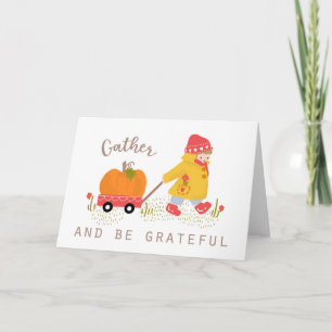 Carte Action de grâce Merci à Vous Amis et Famille