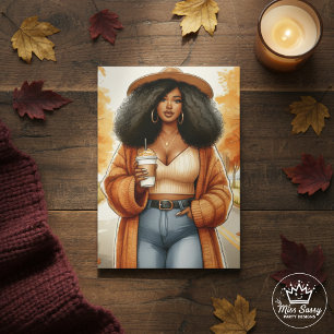 Carte Action de grâce pour femme africaine américaine cu