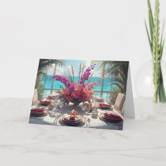 Carte 🌺 Action de grâce tropical au bord de la mer – Ca