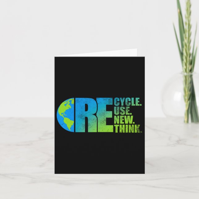 Carte Activisme de l'environnement Recycler Réutiliser R (Devant)