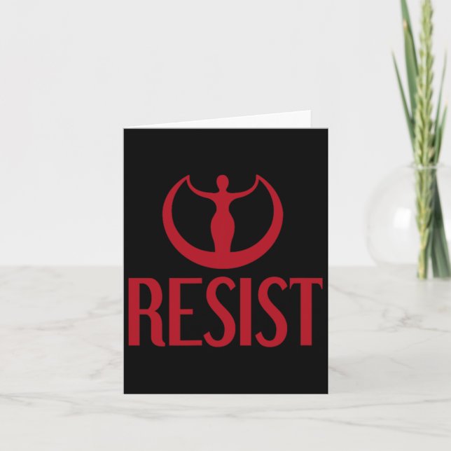 Carte Activisme Résister à la déesse Astraea Logo Fierté (Devant)