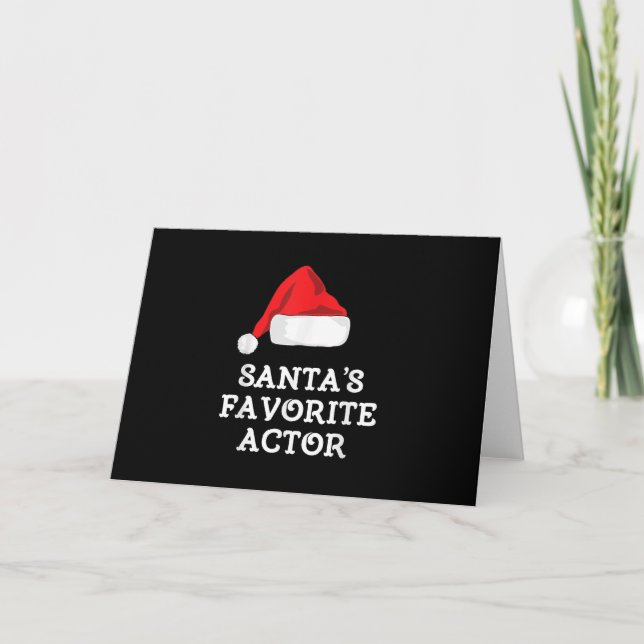 Carte Actrice préférée de Noël pour acteur de Santa (Devant)