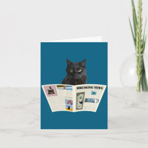 Carte Actualités en direct du journal Chat noir au journ