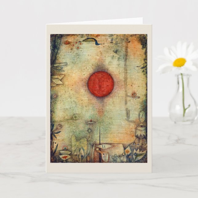 Carte Ad marginem - Paul Klee - peinture artistique abst (Petite plante)
