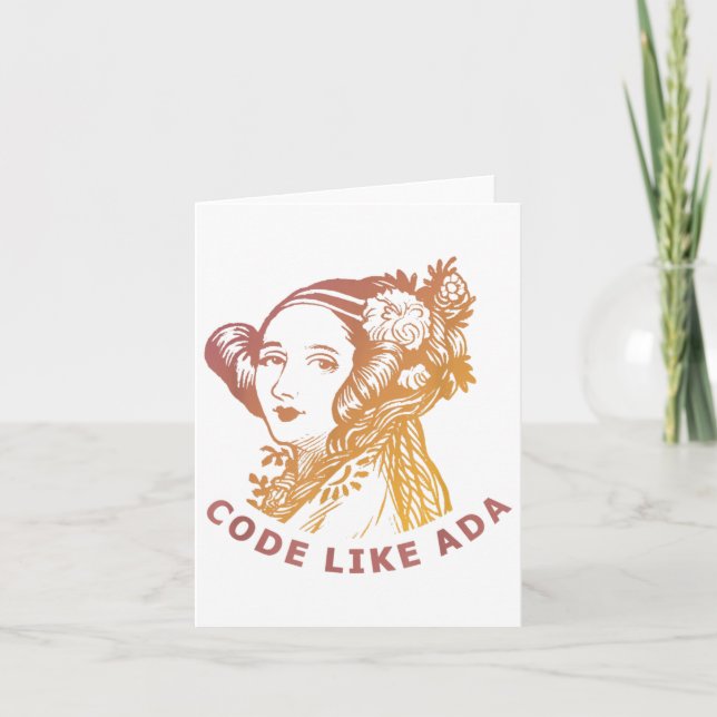 Carte Ada Lovelace Dawn Gradient Code Like Ada  (Devant)