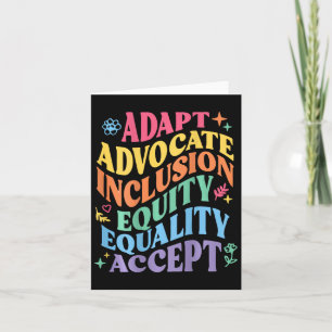 Carte Adapt Advocate Inclusion Équité Accepter Au