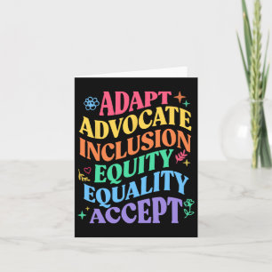 Carte Adapt Advocate Inclusion Équité Égalité Autisme Aw