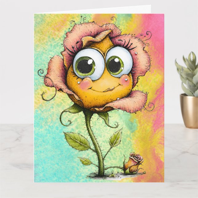 Carte *Add your special message * (Petite plante)