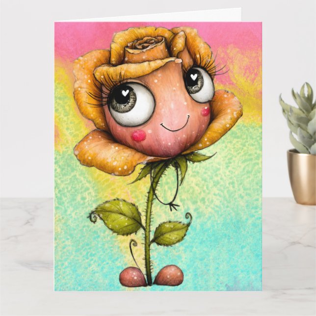 Carte *Add your special message * (Petite plante)