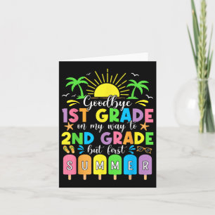 Carte Adieu 1ère année sur le chemin de la 2e année, mai