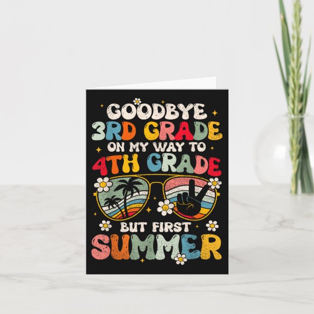 Carte Adieu 3e grade - 4e année Bonjour Su (Devant)