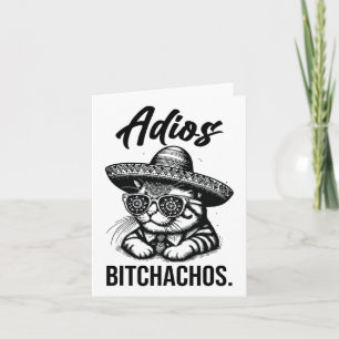 Carte Adios Achos Chat En Sombrero Drôle Espagnol Drôle 