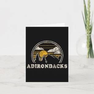 Carte Adirondacks New York Ny T Shirt Vintage Randonnée