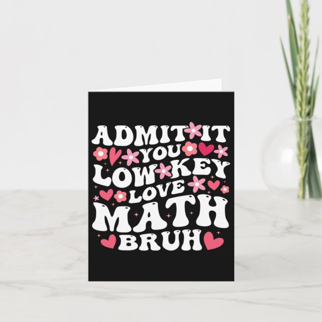 Carte Admettez-le, vous aimez discrètement les maths, fr (Devant)