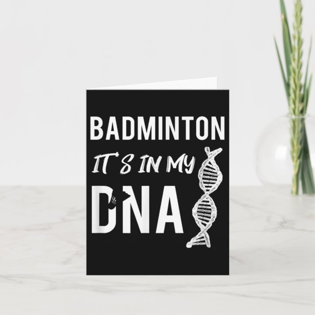 Carte Adn Badminton Pour Le Joueur Badminton (Devant)