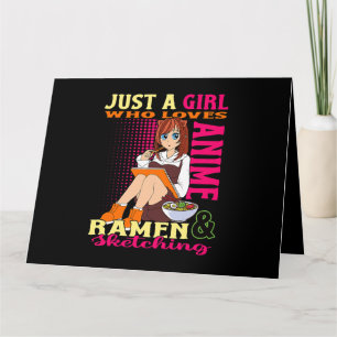 Carte Ado Girl tendance mignonne Anime Ramen Bowl Anime