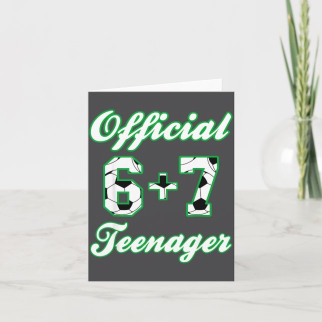 Carte Adolescent de 13 ans d'anniversaire Funny Soccer 6 (Devant)