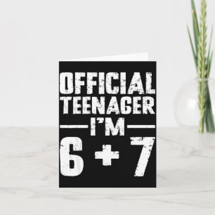 Carte Adolescent Je suis mon 13e anniversaire 6 7 Meme S