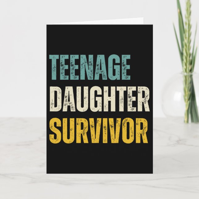 Carte Adolescente Survivante Vintage Fille  (Devant)