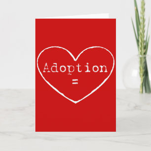 Carte Adoption = amour en blanc