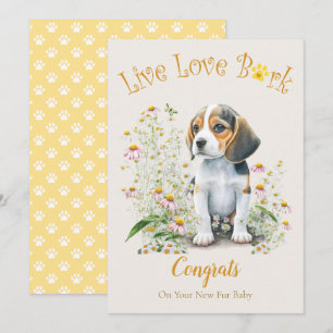 Carte Adoption de chien Beagle, journée Gotcha
