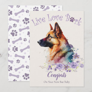 Carte Adoption de chien berger allemand, journée Gotcha
