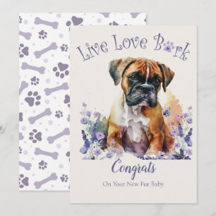 Carte Adoption de chien Boxer, journée Gotcha