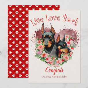 Carte Adoption de chien Doberman, jour de Gotcha