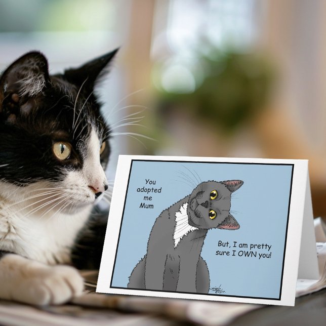 Carte Adoption de la mère de chat (Créateur téléchargé)