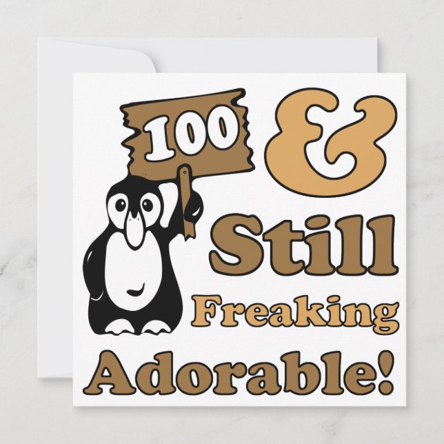 Carte Adorable 100e anniversaire (Devant)