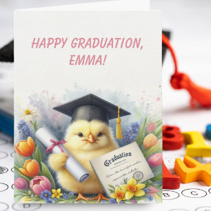 Carte Adorable Chickadee Bonne Graduation