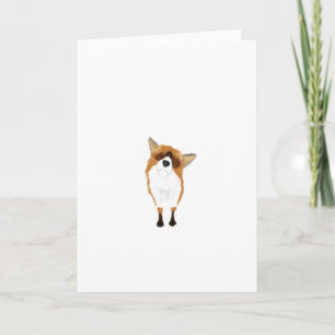 Carte Adorable Curious Fox Greeting Card