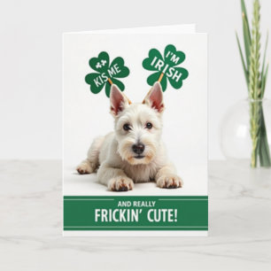 Carte adorable d'un chiot irlandais trop mignon