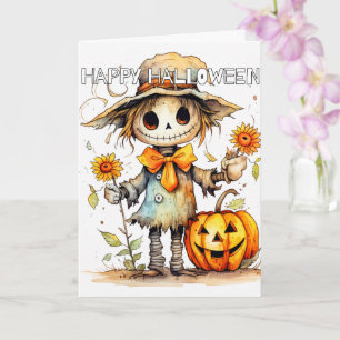 Carte Adorable Festif Cute Scarecrow
