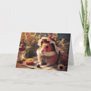 Carte Adorable Hamster de la Mi-Été