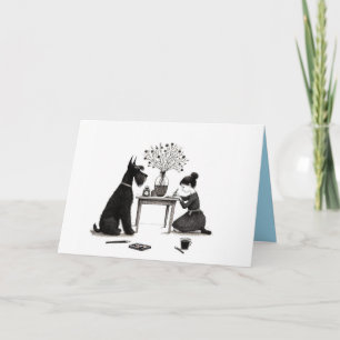 Carte Adorable Schnauzer