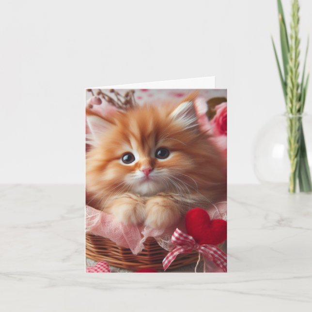 Carte Adorable Valentine Kitten (Devant)