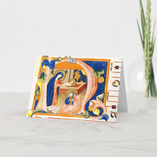 Carte Adoration de l'enfant Christ (Devant)