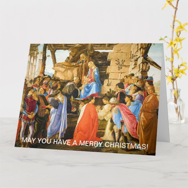 Carte Adoration du Magi Sandro Botticelli 1475-1476 (Fleur jaune)