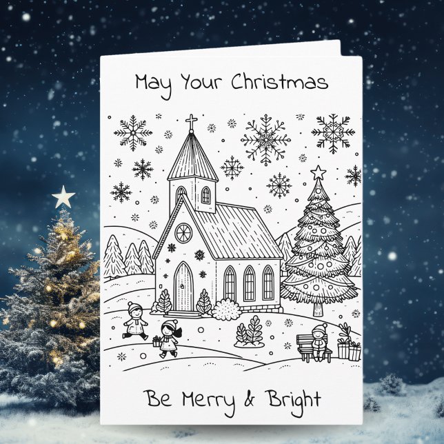 Carte Adult Coloring Personalized Christmas  (Créateur téléchargé)