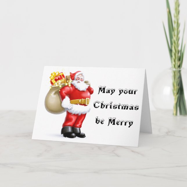 CARTE **ADULT SANTA HUMOR** FOR YOU AT CHRISTMAS (Devant)