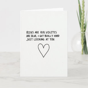 Carte Adulte Drôle avec Roses Sont Rouges