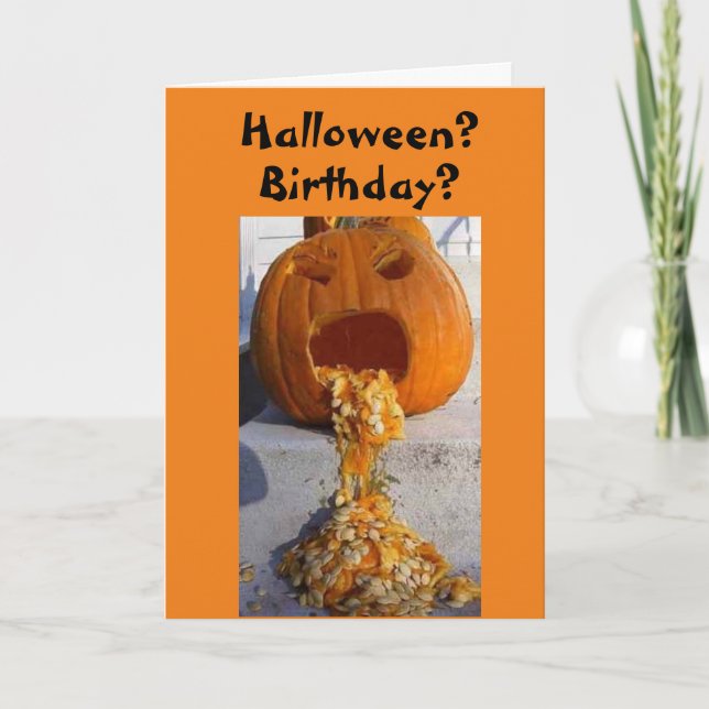 CARTE *ADULTE* HALLOWEEN ANNIVERSAIRE VOUS SOUHAITE ! (Devant)